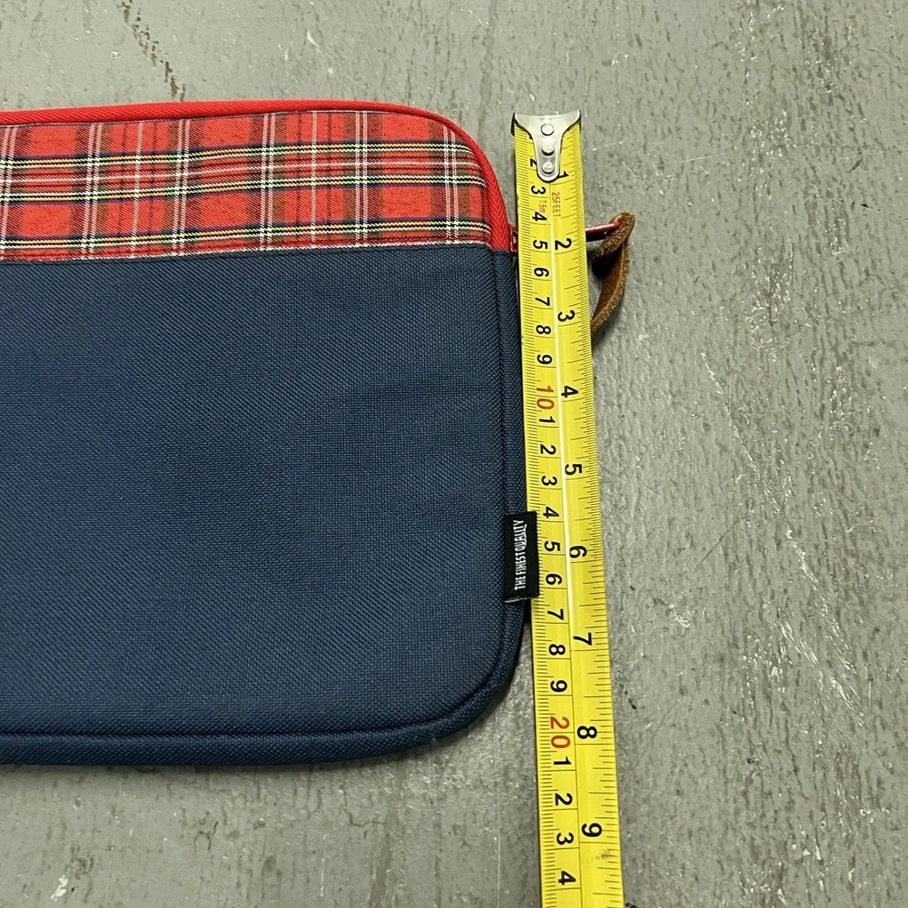 Hersechel Supply Co. Tablet Sleeve Navy Blue Red Plaid 13